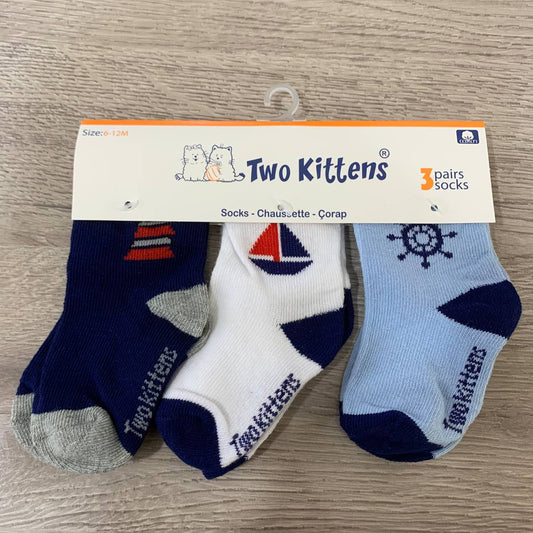 chaussette two kittens