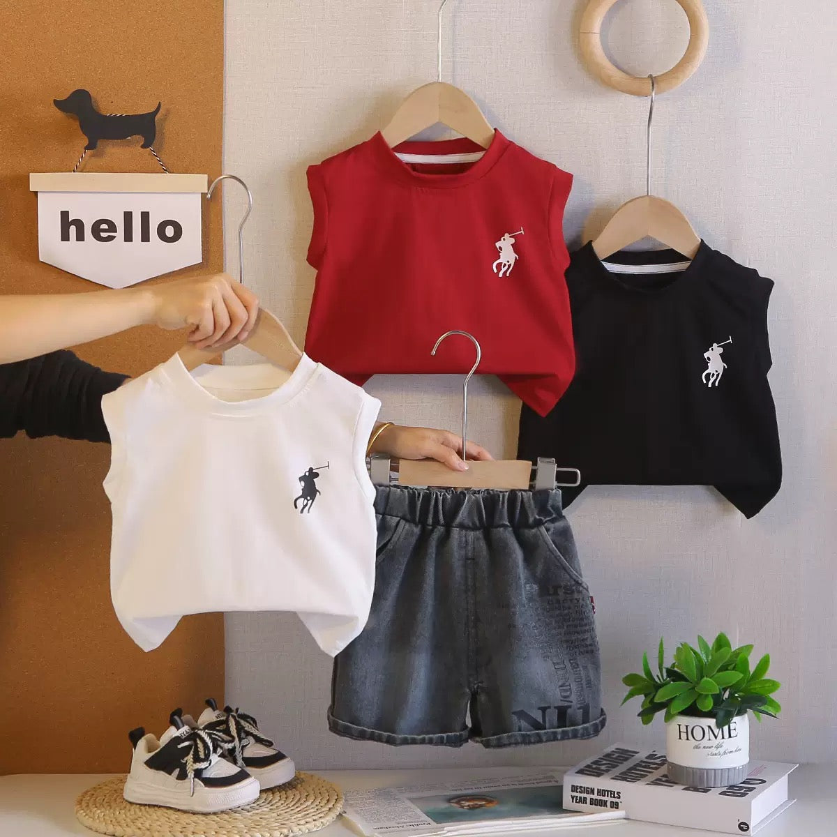 Ensemble summer polo