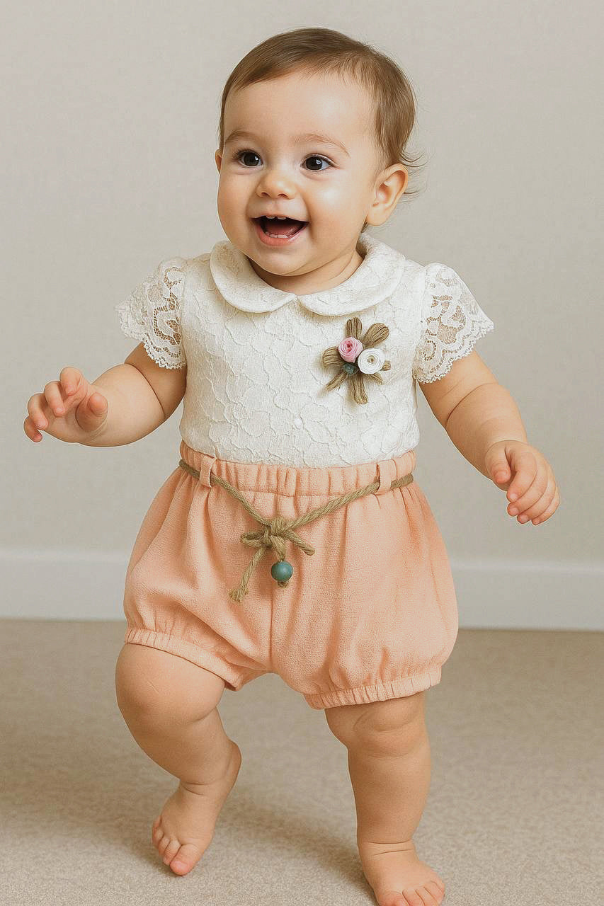 floral baby jumpsuit A04