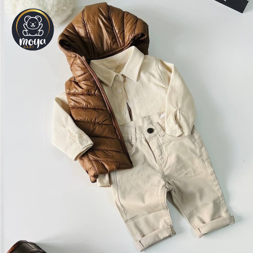 Ensemble gillet marron