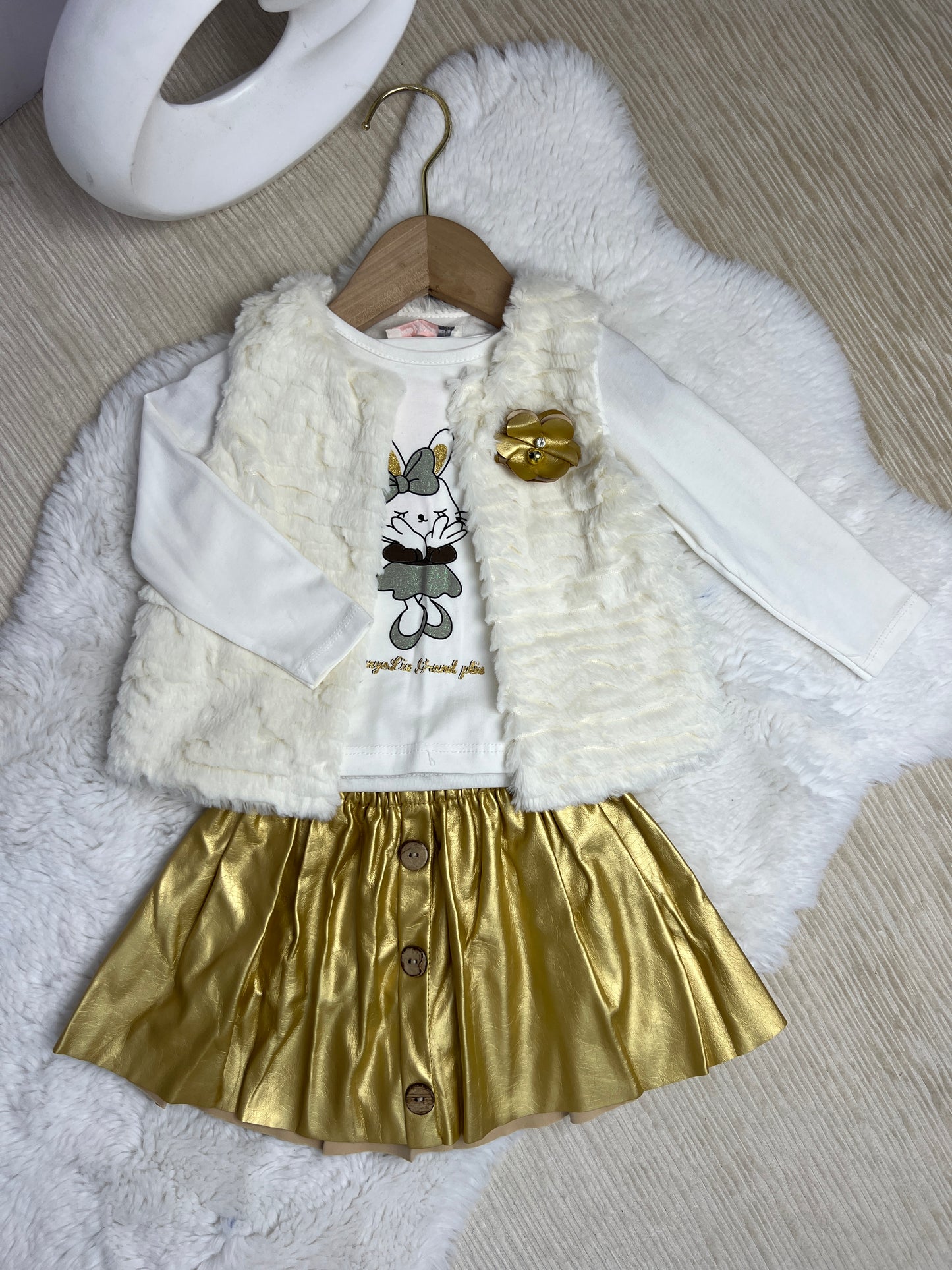 Ensemble fillette doré