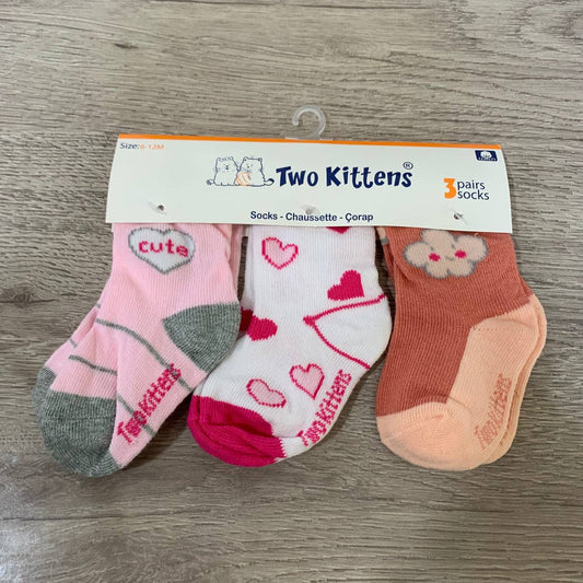 chaussette two kittens